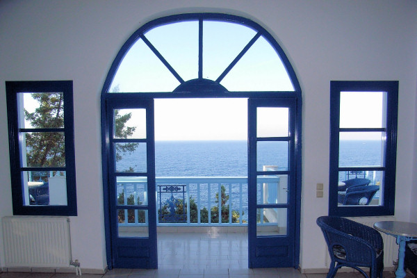 Sea views from the hotel's lobby