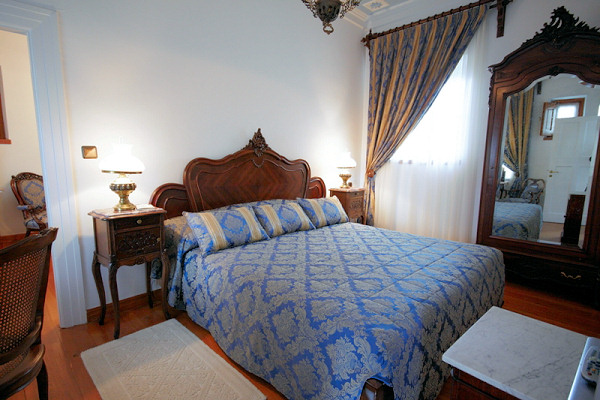 Bedroom in one of the suites