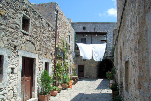 The suites stand amidst Mesta's traffic free lanes