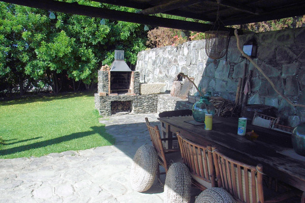 The communal barbeque area