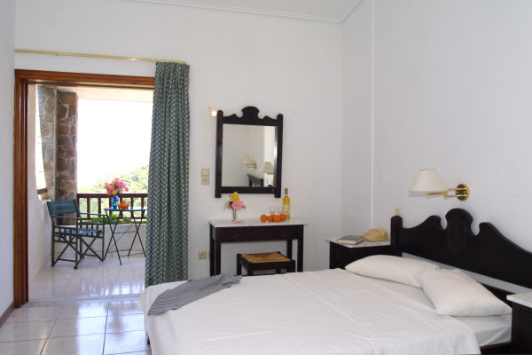 A typical guestroom at the Daphne Hotel