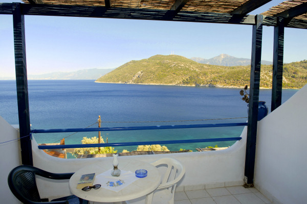 Panoramic views from a balcony