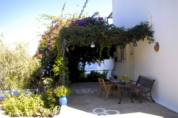 Shaded sitting area