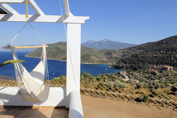Each villa has a hammock-chair for admiring the views
