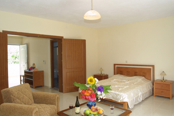 Bedroom in one of the suites