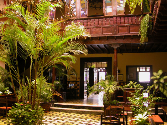 The covered courtyard