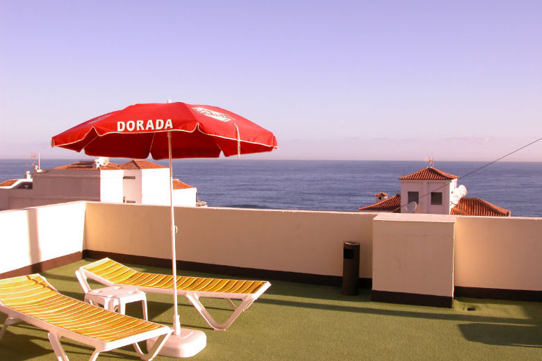 View from the hotel's roof terrace