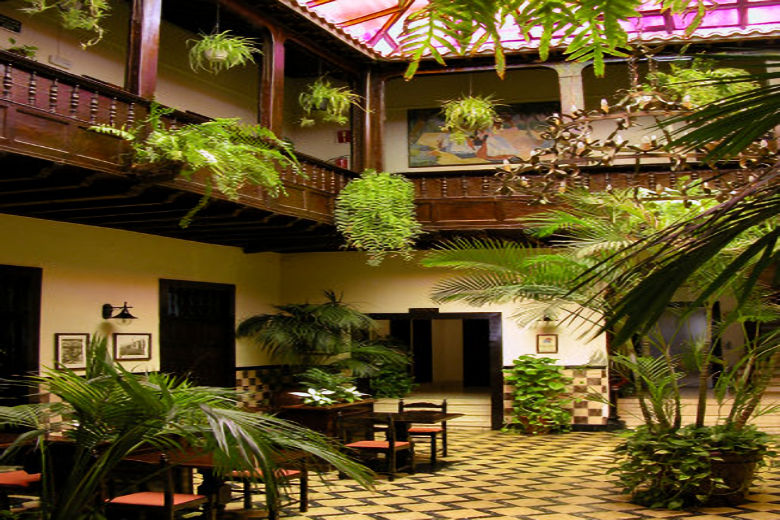 The covered courtyard