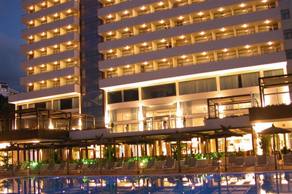 The hotel at night