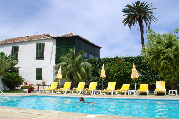 The outdoor pool at the Hotel El Patio