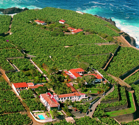 The hotel is situated within the grounds of a large banana plantation
