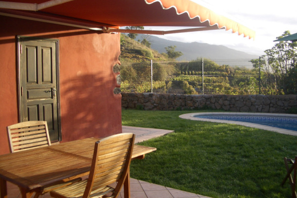 The shaded terrace
