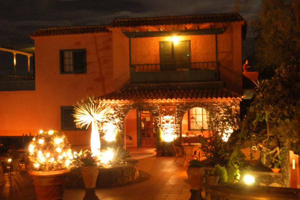 The hotel at night
