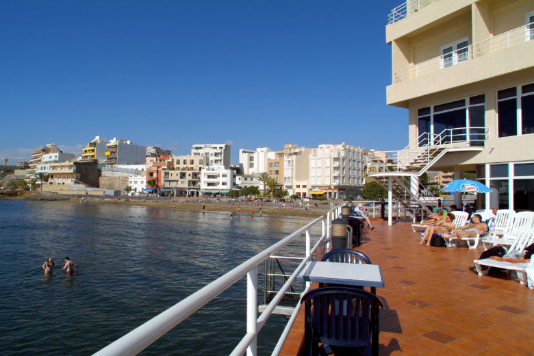 Terrace built into the ocean