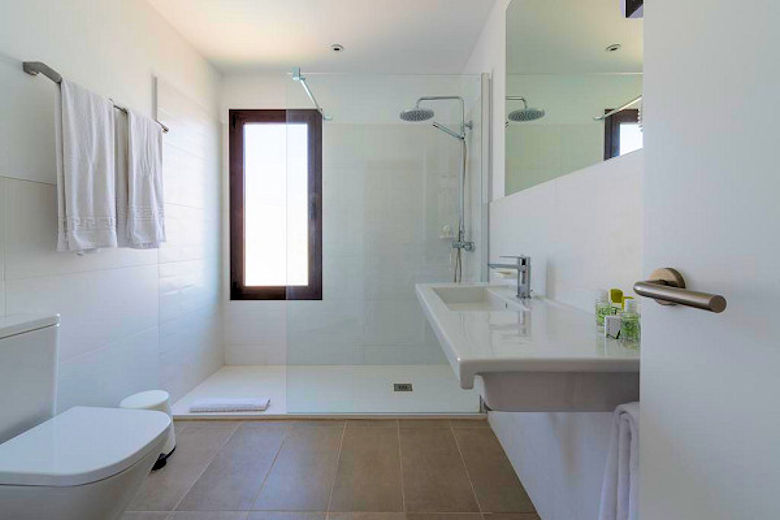 Modern shower room in a Family Suite