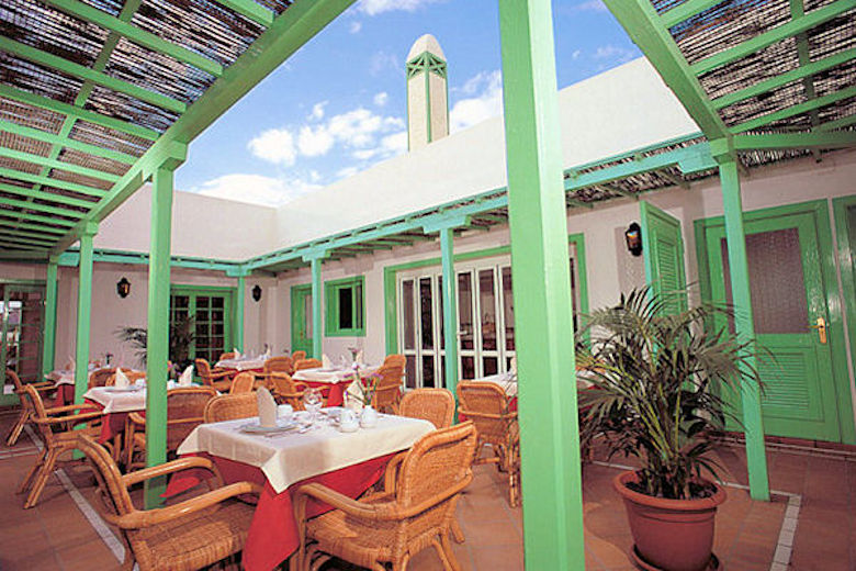 The courtyard where breakfast is served in good weather