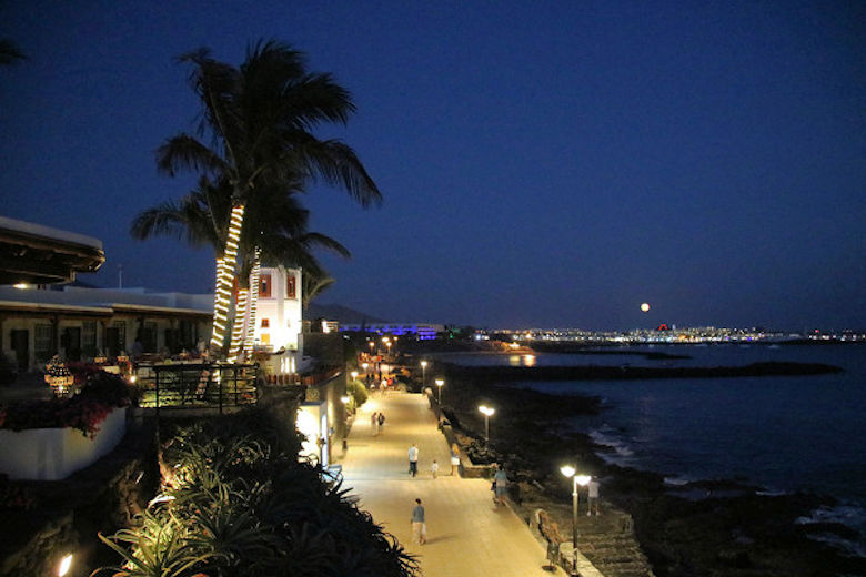 The hotel stands above the pretty pedestrian promenade