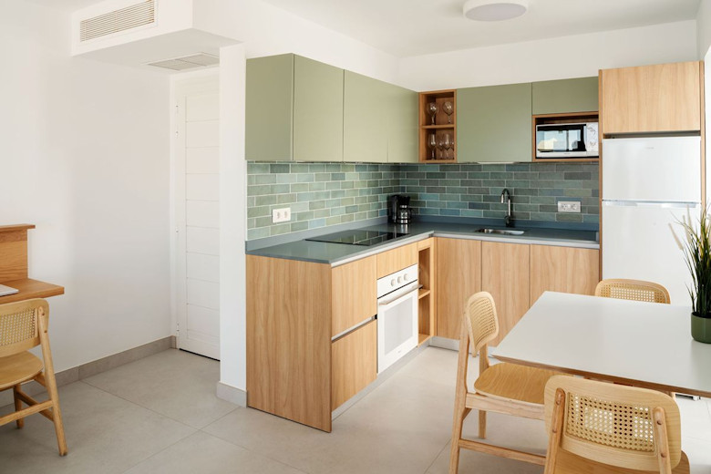 Well equipped open-plan kitchens