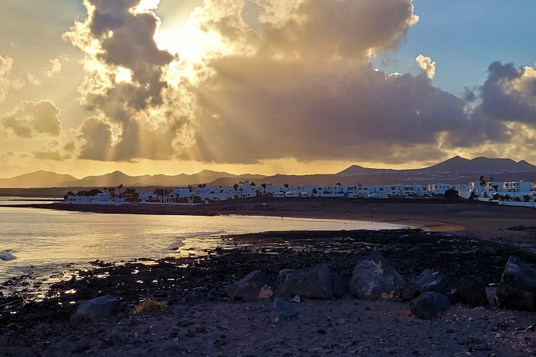 Sunset over Playa de La Concha
