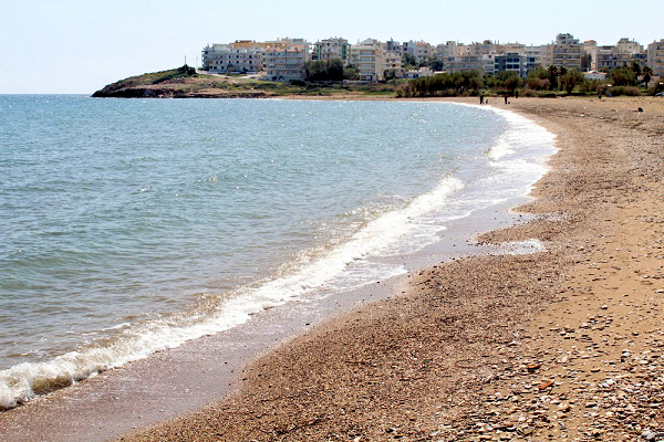 The beach next to the hotel