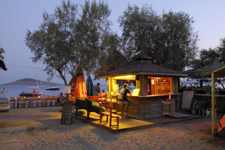 The hotel's beach bar