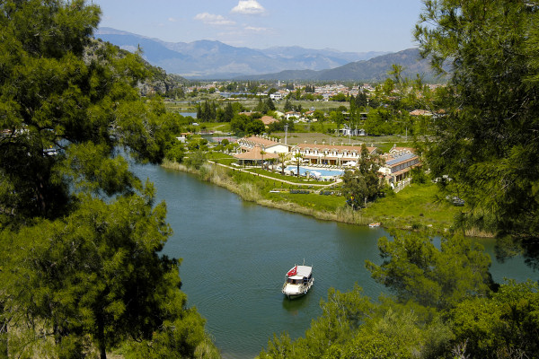 The Dalyan Resort Hotel's riverside setting