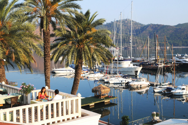 View from the hotel's roof terrace