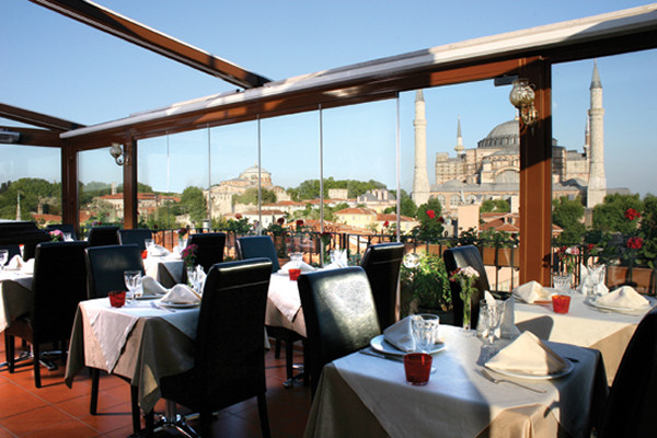 Superb views from the hotel's roof terrace