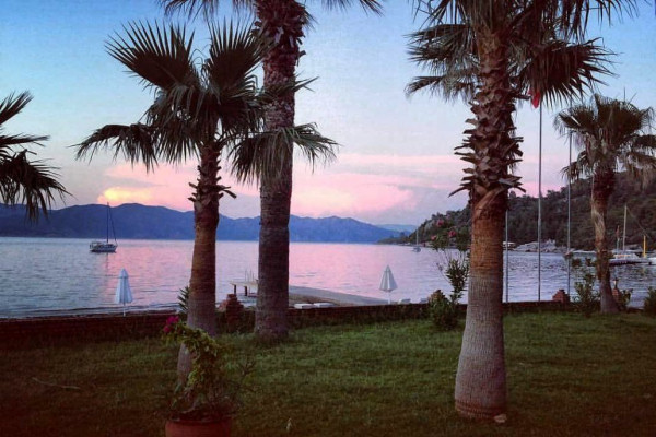 Views across the bay at dusk