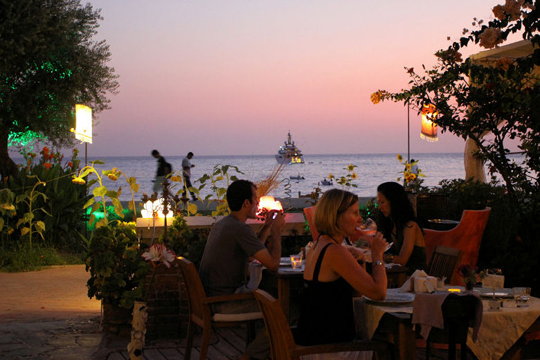 Dinner on the seafront