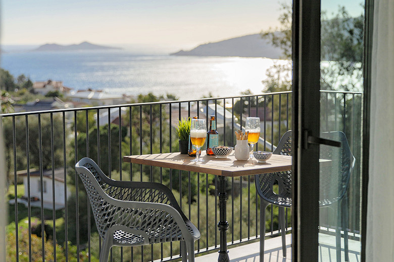 Balcony of a Deluxe Double Sea View Room