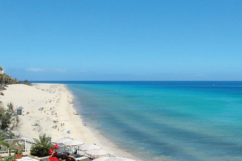 Beach below the hotel