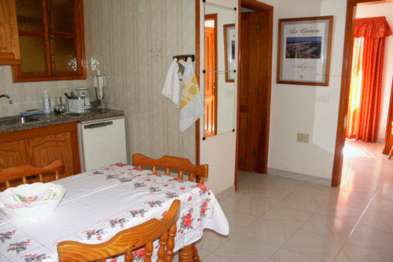 Kitchen area in an apartment