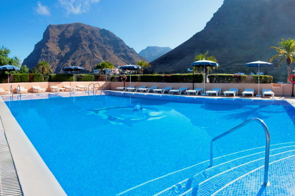 Mountain views from the pool