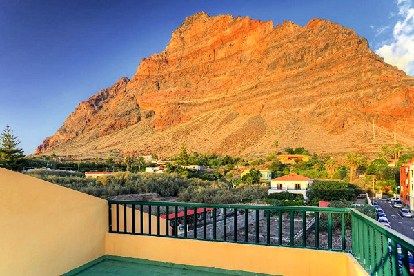 Balcony of a rear-facing apartment