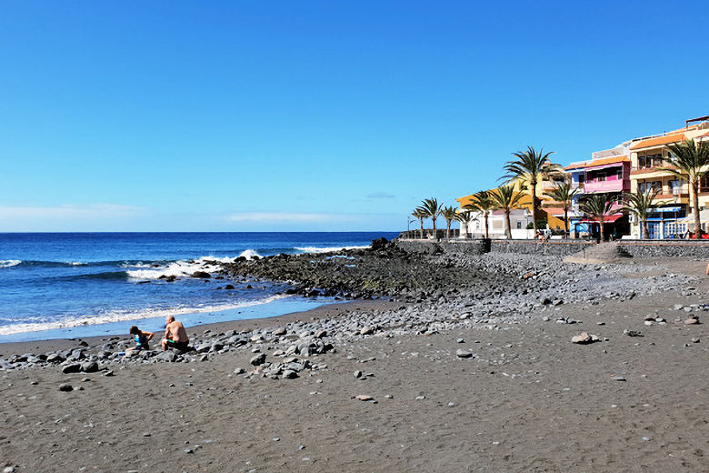 The beach around the corner from the hotel