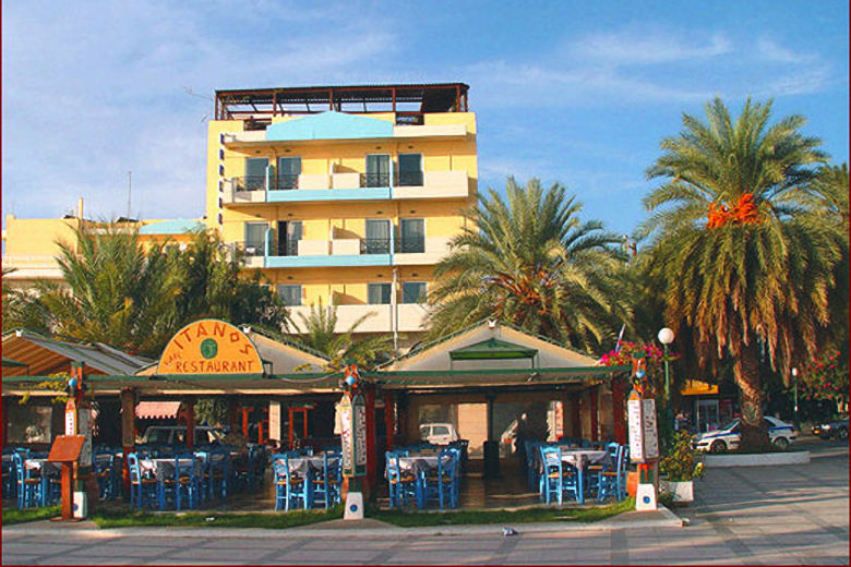 The hotel's terrace restaurant is popular with locals