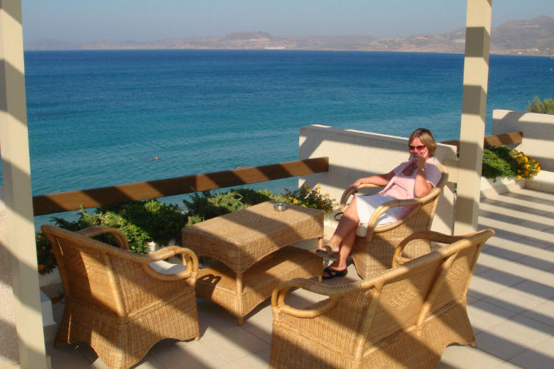 Sitia Bay's lovely roof terrace