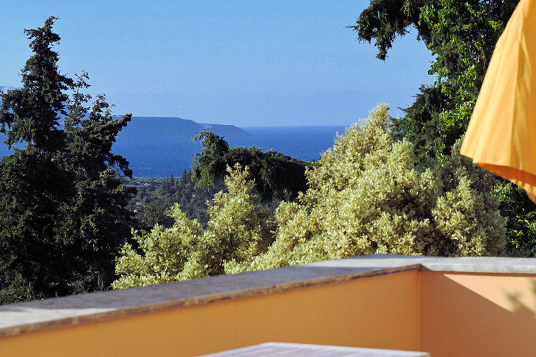 View from an upper-floor balcony