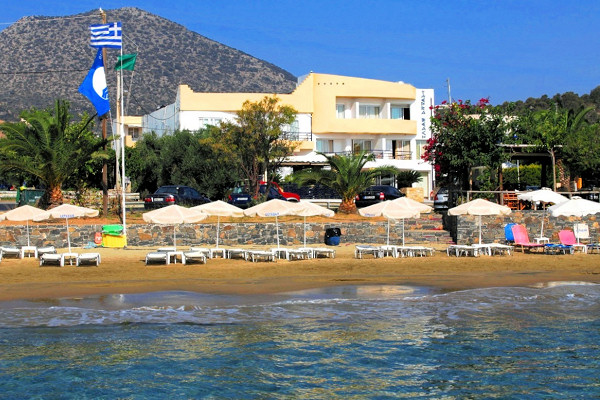 Faedra Beach Hotel seen from the beach