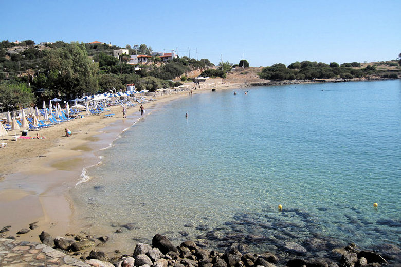 Beach opposite of the hotel