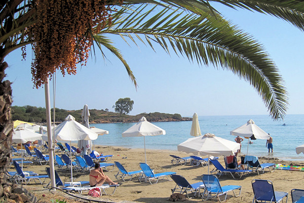 Beach in front of the hotel