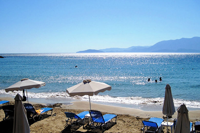 Beach in front of the hotel