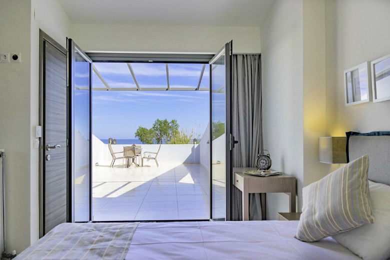 Master bedroom in one of the front-row villas