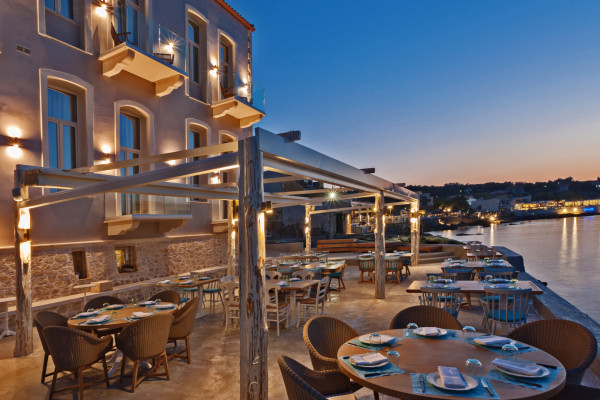 The seafront restaurant terrace