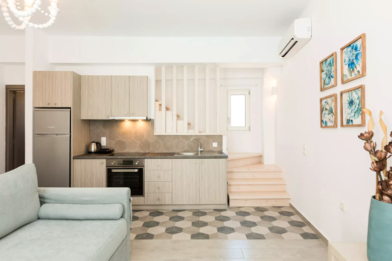Kitchen and living area in a Maisonette