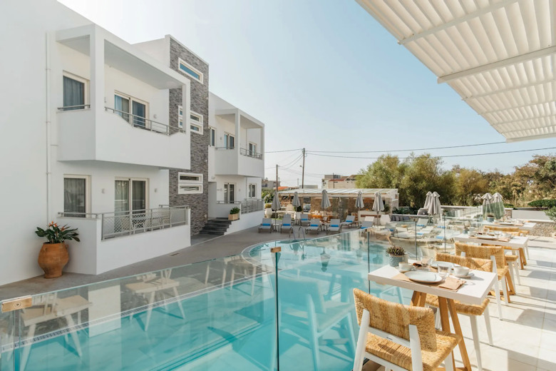 Breakfast overlooking the pool