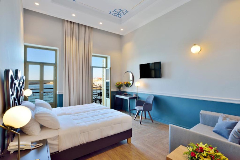 A Deluxe Sea View Room with Balcony at Elia Palatino