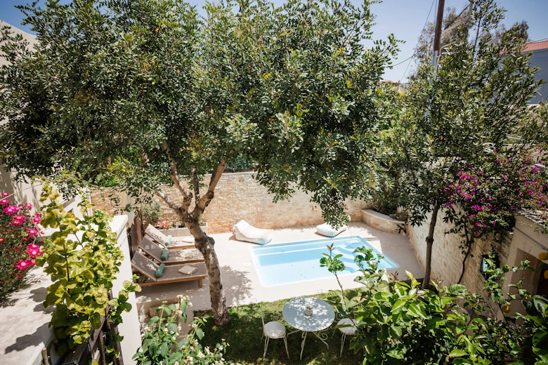 The courtyard garden viewed from the Suite's terrace