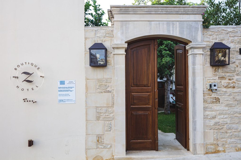 The hotel entrance
